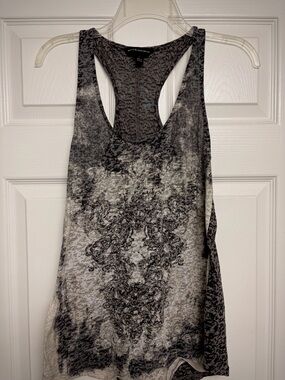 Rock & Republic Black and Gray Racerback Tank